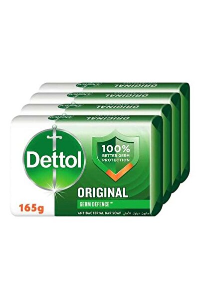 Dettol صابون مضاد للبكتيريا أصلي عبوة من 4 قطع 165 جرام