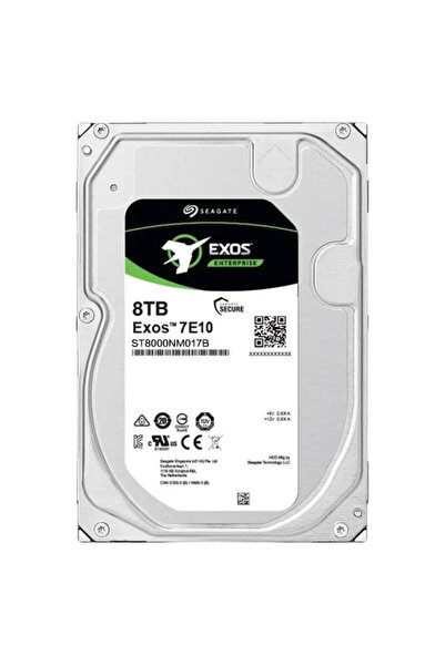Seagate 3.5" 8TB EXOS ST8000NM017B 7200 RPM 256MB SATA-3 Enterprise NAS ve Güvenlik Diski