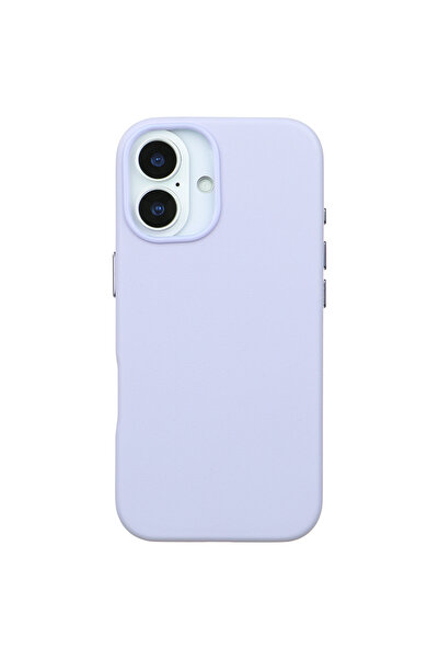 Casen iPhone 17 Vegan Deri Gizli MagSafe Kılıf Lila Renk Premium Kamera Korum...