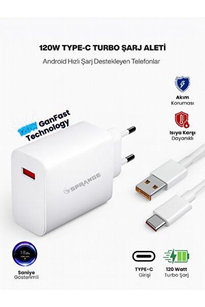 PTX-120 120W Turbo Şarj- USB-C Data & Şarj Kablo