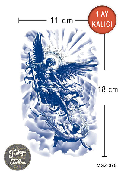 Trakya Tattoo 1 Ay Kalıcı Dövme Yarım Kol Mikail'in Lusiifer'i cennetten kovu...