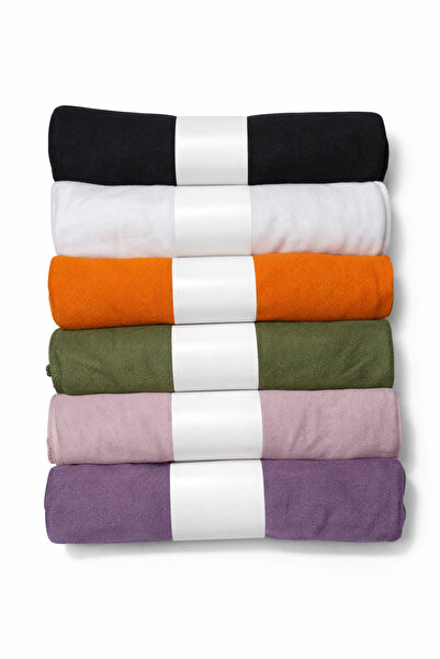 moda nokta Σετ 6 τεμαχίων χτενισμένων χτενισμένων υφασμάτων σάλια σε μαύρο, λ...