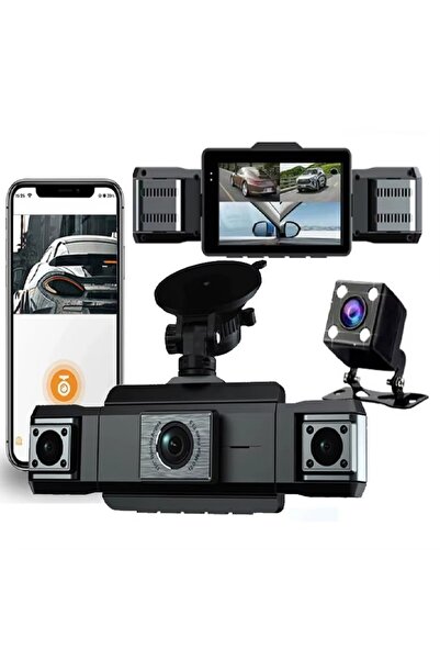 pukotech 4 Yönlü WiFi 1080P Yüksek Çözünürlüklü Süper Gece Görüşlü Dörtlü Len...