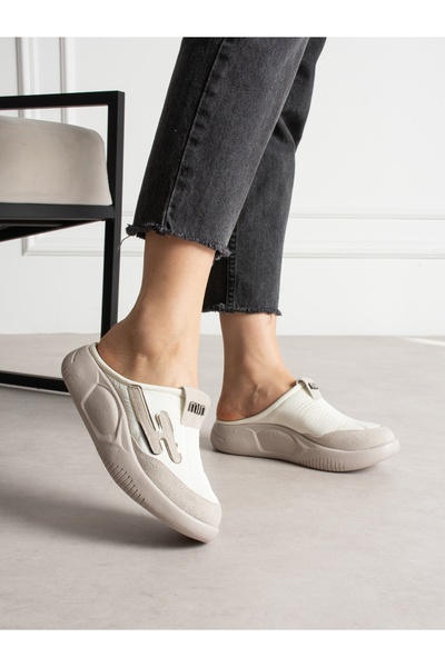 ALEMDAR AYAKKABI LEGİNO Λευκές Γυναικείες Παντόφλες