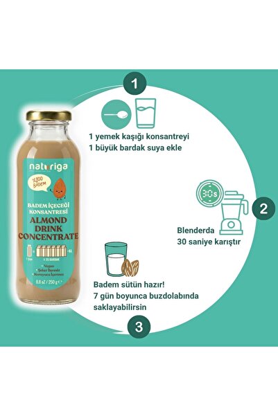 Naturiga Konsantre Badem İçeceği 250 gr.