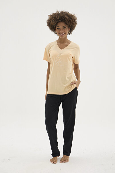 SS HOME CONCEPT Kocabey Kkt-26152K Women's V-Neck Pajama Set