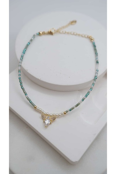 Jerie Gold Melek Detay Boncuk Halhal
