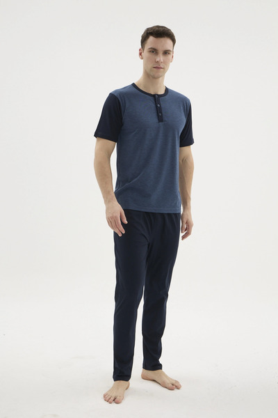 SS HOME CONCEPT Kocabey 2205 Men's Midi Collar Pajama Set