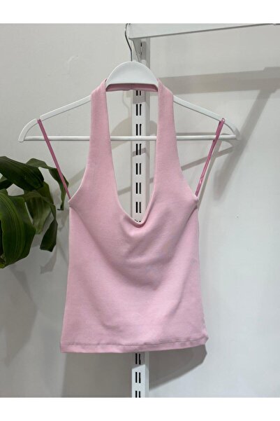 IŞILDA FASHION Φωτεινό crop που δένει στο λαιμό