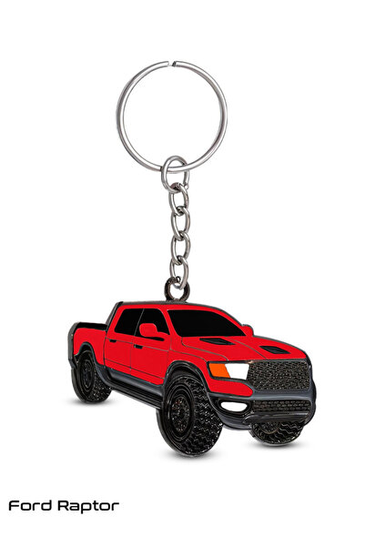 Ford Metal Pickup Truck Keychain Red Car Keyring Zinc Alloy Durable Key Holde...