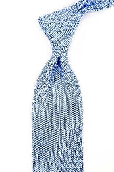 Kravatkolik Light Blue Dot Pattern Italian Silk Tie Ik2360