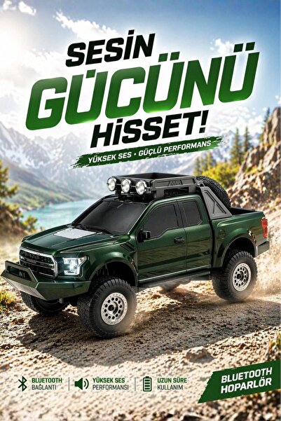 Divex Arazi Aracı 4x4 Tasarımlı Araba Bluetooth Hoparlör - Şarjlı Güçlü Ses P...