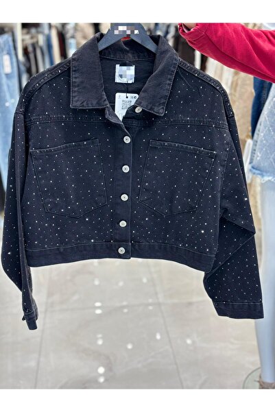 IŞILDA FASHION Τζιν μπουφάν με λαμπερές πέτρες