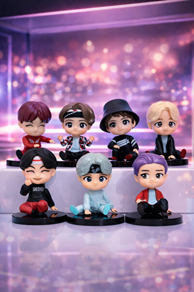 Wonderful Life K-Pop BTS 7’li Mini Figür Seti 7 Cm – Pop Müzik Grup Karakterl...