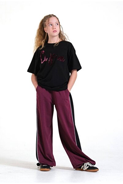 LOCO LOCO Limi Young Girls' Soft Texture Flexible Combed Cotton Loose Pants a...