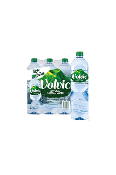Volvic مياه معدنية معبأة 1.5 لتر × 6 عبوات