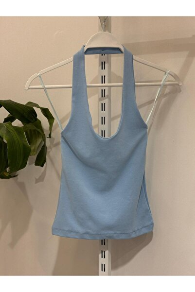 IŞILDA FASHION Φωτεινό crop που δένει στο λαιμό