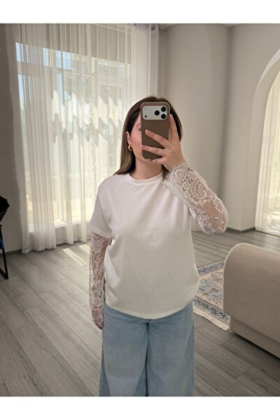 eyatelier Dantelli tişört
