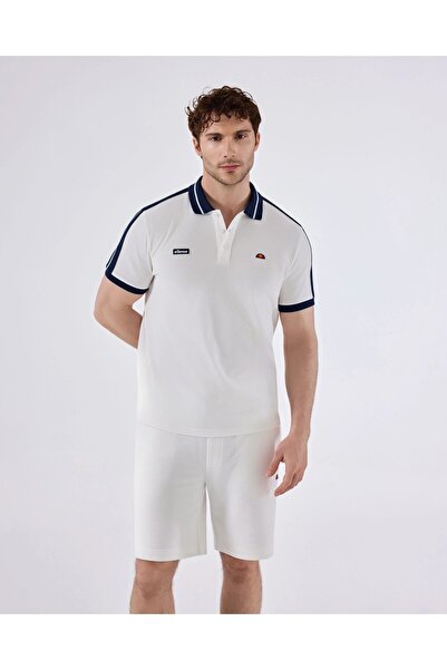 Ellesse تي شيرت بولو للرجال باللون الأبيض 6Sm5016