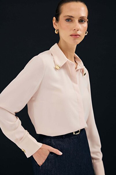 Sateen Πουκάμισο Lucy - Πούδρα