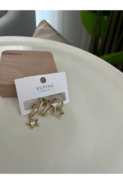 XUPING JEWELRY Çoklu 14K Küpe