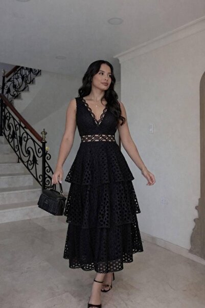 Pulli Collection Εισαγόμενο φόρεμα με δαντέλα και σχέδιο με βολάν