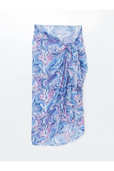 LC Waikiki LCW DREAM Γυναικείο Παρεό με Μωβ Σχέδιο