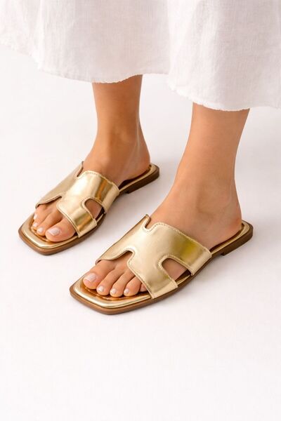 RoseVeno Γυναικείες χρυσές καθημερινές παντόφλες