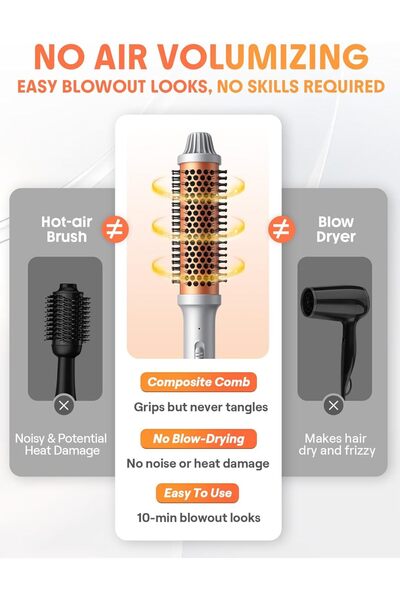 SHEGLAM فرشاة تصفيف الشعر الحرارية هير إت-كورل 32 مم لتجعيد الشعر وزيادة الحج...