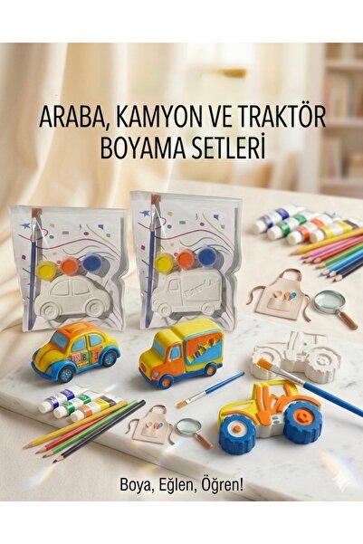 LİSYANTUS HOME /15’li Araba+Kamyon+Traktör Serisi/Taş/Obje/Etkinlik/Doğum Gün...