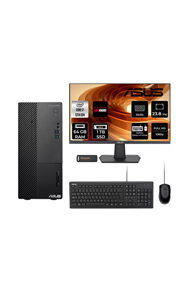 ASUS ExpertCenter D500ME i7 13700 64GB 1TB SSD RX550/4GB FDOS Masaüstü Bilgis...