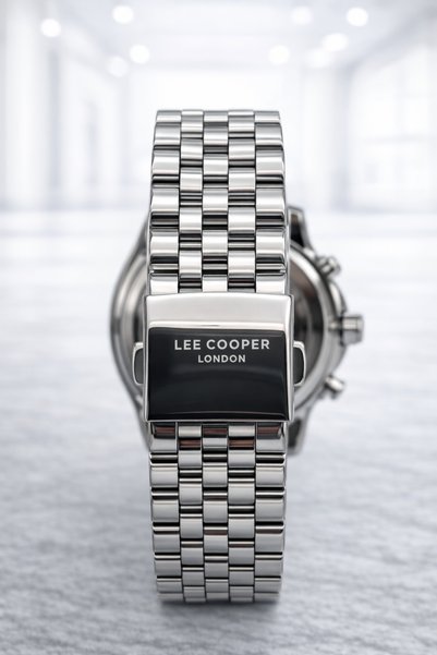 Le Cooper ساعة يد رجالية بتصميم مربع أنيق وتقويم مناسب للاستخدام اليومي بخمسة أذرع