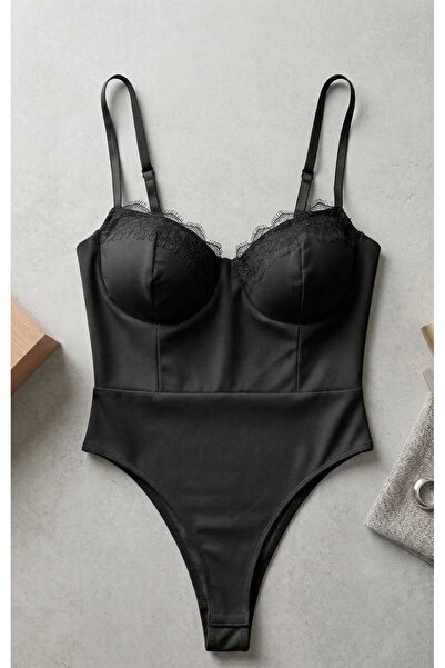 New Collectıon Body Damă cu Cupe și Dantelă, Bretele Ajustabile