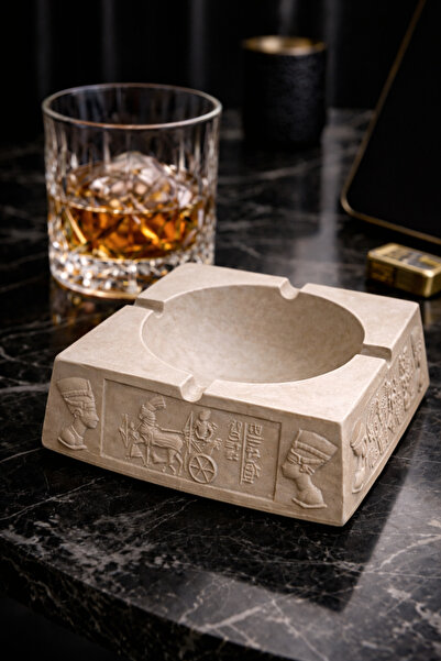 Lethe Design Egypt Figürlü Dekoratif Küllük, Kül Tablası, El Yapımı, Premium,...