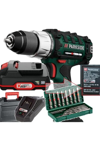 PARKSIDE PABS X20V Δράπανο και Κατσαβίδι