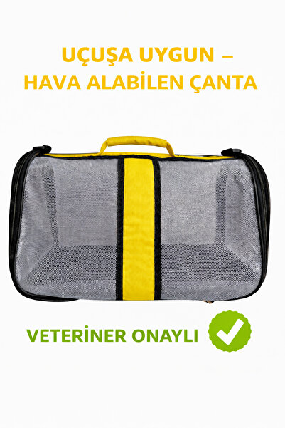 AlaPet Hava Alabilen Kedi Köpek Taşıma Çantası - Uçak İçin Uygun 10KG Kapasiteli