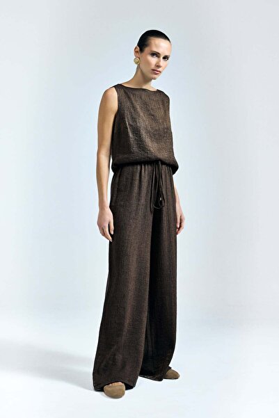 Sateen Παντελόνι Glow - Καφέ