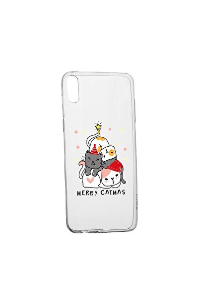 bestcase Husa Silicon Compatibila Cu Apple iPhone XS Max, Merry Catmas, rezis...
