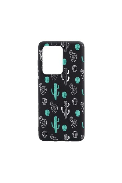bestcase Θήκη σιλικόνης συμβατή με Samsung Galaxy S21 Ultra, Κάκτος, ανθεκτικ...