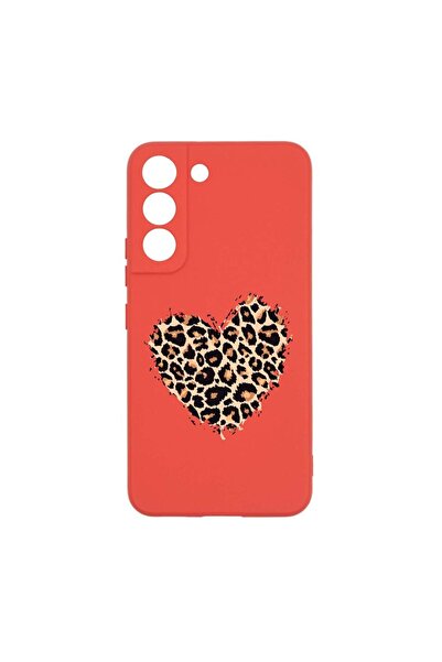 bestcase Θήκη σιλικόνης, Συμβατή με Samsung Galaxy S22 Plus, Καρδιά λεοπάρ, α...