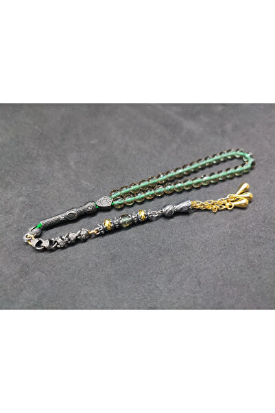 İskeçe Tesbih Φυσικό Ζουλτανίτης σε μήκος αστραγάλου με συνδυασμό φιλιγκράν κ...
