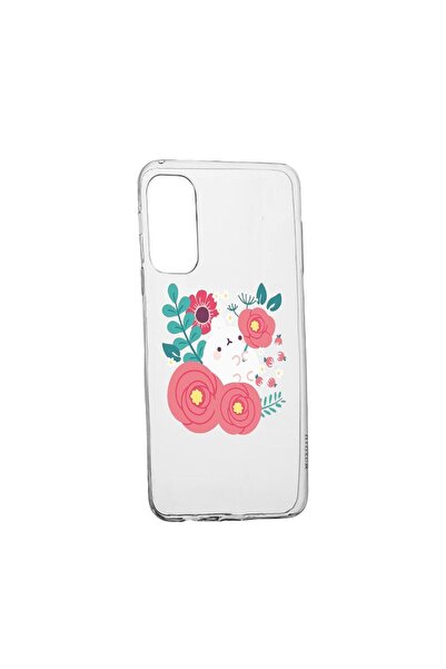 bestcase Θήκη σιλικόνης, Συμβατή με Samsung Galaxy M32 5G, Κουνέλι σε λουλούδ...