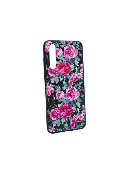 bestcase Силиконов калъф с цветя, пастелни цветове, съвместим със Samsung Gal...