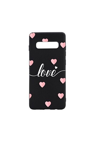 bestcase Θήκη σιλικόνης συμβατή με Samsung Galaxy S10 Plus, Σχέδιο: Καρδιές π...