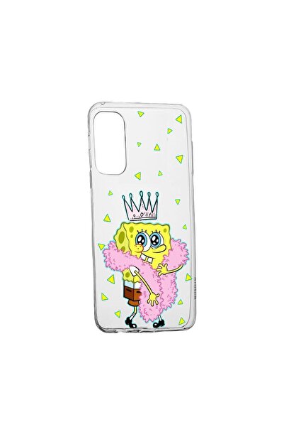 bestcase Силиконов калъф Спонд Боб, съвместим със Samsung Galaxy S22, устойчи...