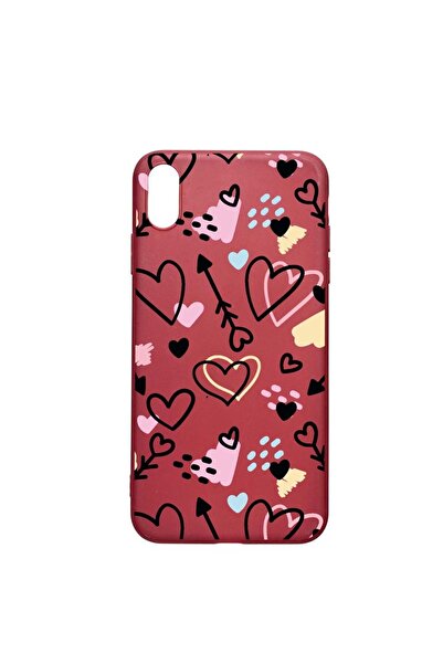 bestcase Θήκη σιλικόνης, Συμβατή με Apple iPhone XR, Σχέδιο με σύμβολα αγάπης...