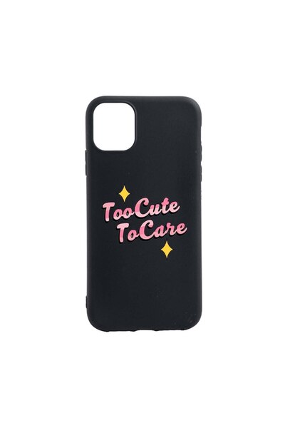 bestcase Husa cu mesaj Too Cute, pentru Apple iPhone 12 Mini, rezistenta la u...