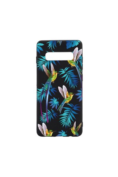 bestcase Θήκη σιλικόνης συμβατή με Samsung Galaxy S10 Plus, Τροπικό, ανθεκτικ...