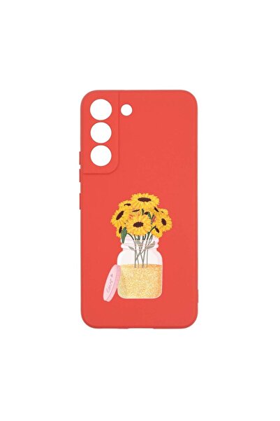 bestcase Θήκη σιλικόνης, Συμβατή με Samsung Galaxy S22 Plus, Ηλιοτρόπιο, ανθε...