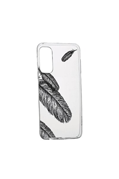 bestcase Θήκη σιλικόνης, Συμβατή με Samsung Galaxy A23, Feathers BW, ανθεκτικ...